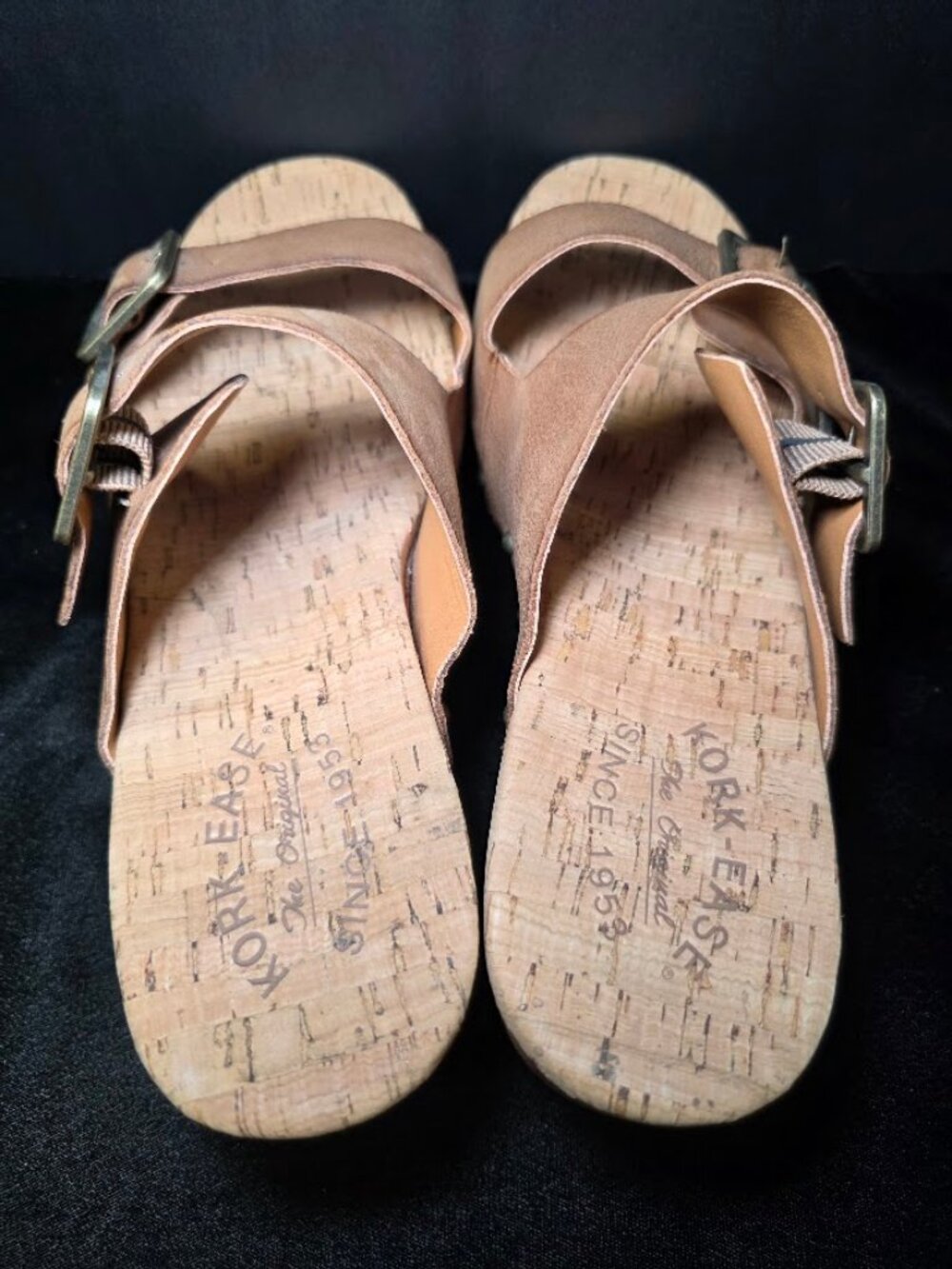 Kork-Ease Saffron Slide Leather Sandal Cork Woodgrain 9 - Picture 5 of 11